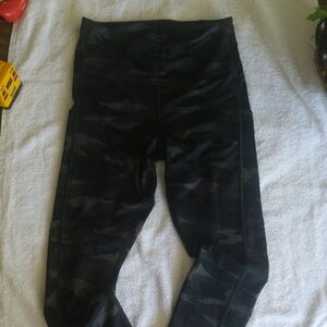 Kids Black Camo Leggings